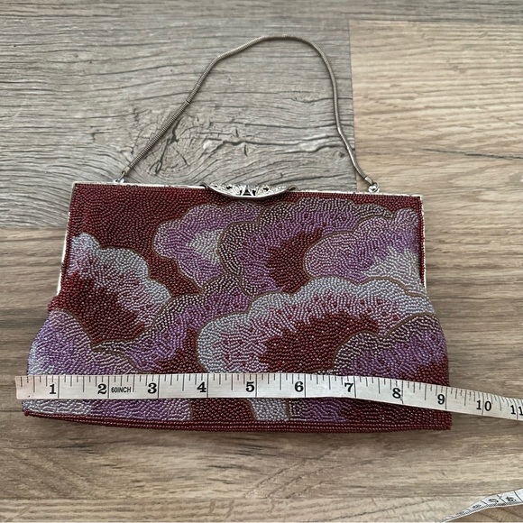 Vintage Lotte Beaded Sequin Clutch Chain Bag - Picture 6 of 9